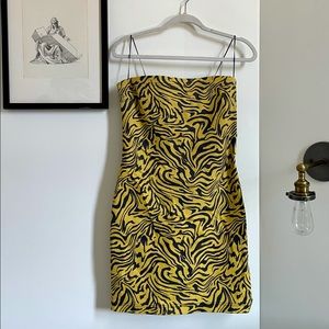 Miaou Lotte Zebra Denim Dress